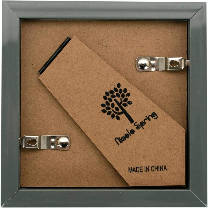 Nicola Spring 3D-Box Fotorahmen - 4 X 4 mit 2 X 2 Montieren - Grau/Weiss - Pack Von 5