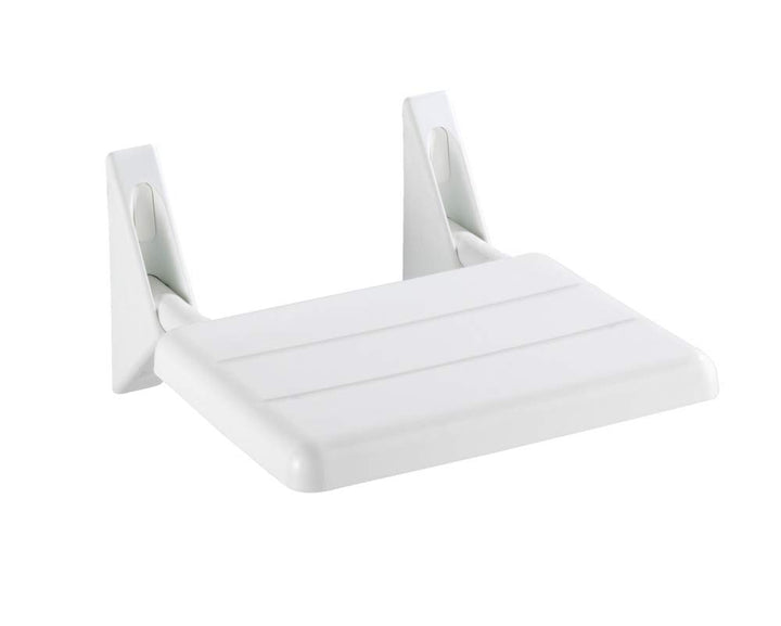 WENKO 17937100 Duschklappsitz Secura - 120 kg Tragkraft, Kunststoff - Polypropylen, 32 x 19 x 36 cm,