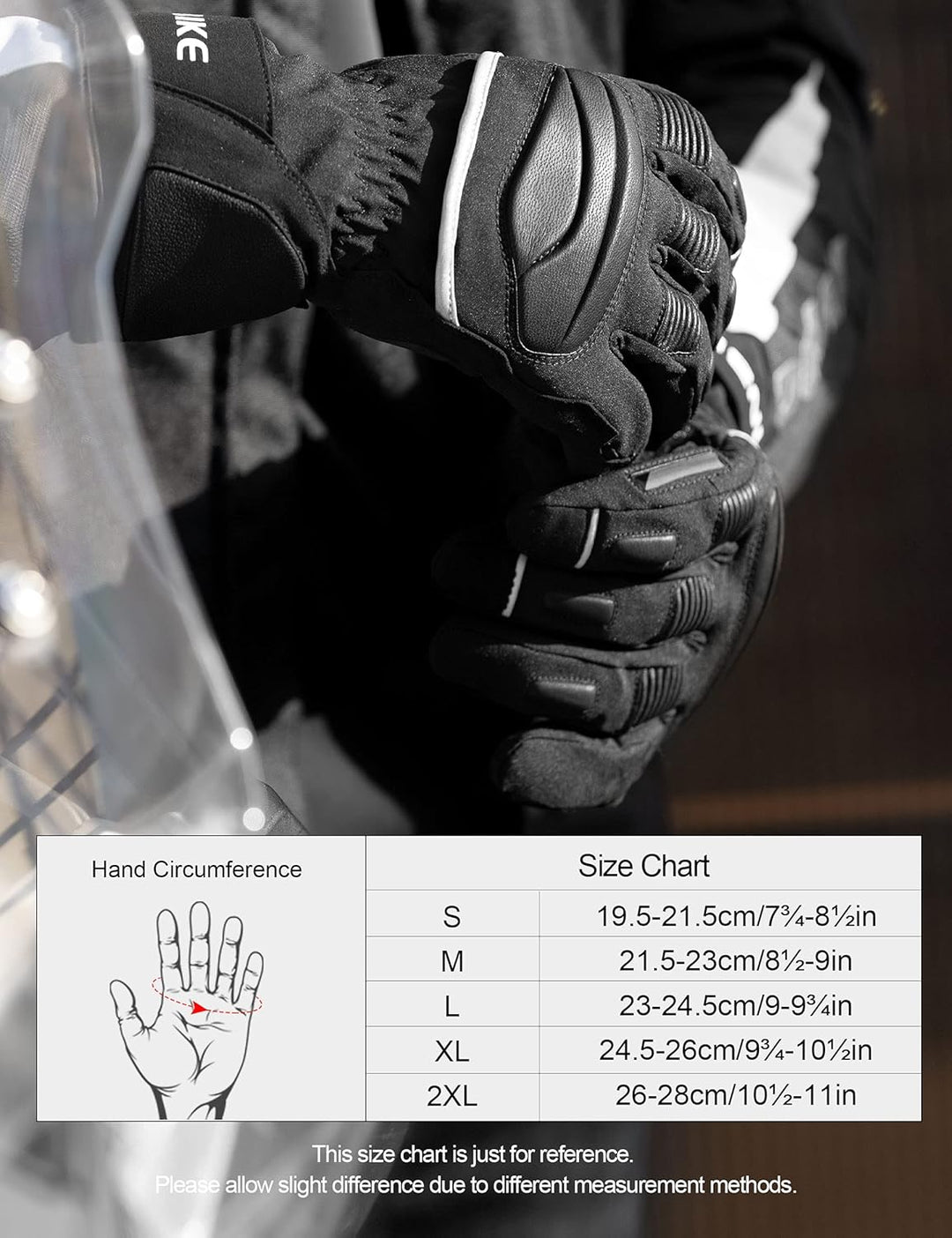 INBIKE Fahrradhandschuhe Herren Winter Handschuhe Winddicht Wasserdicht mit 3M Thinsulate und HIPPRA