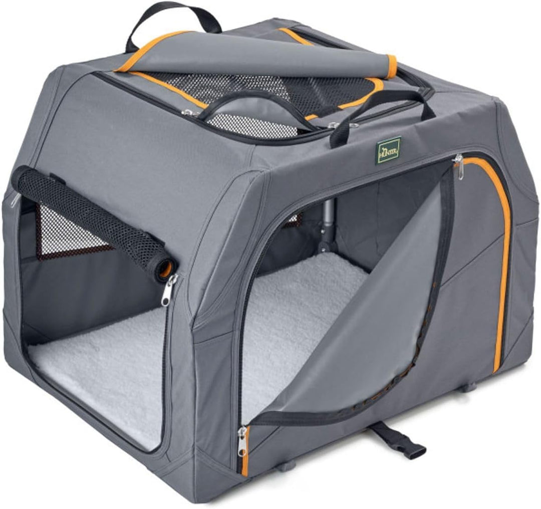 HUNTER Faltbare Hundebox mit Aluminiumgestell, Hundetransportbox, M,