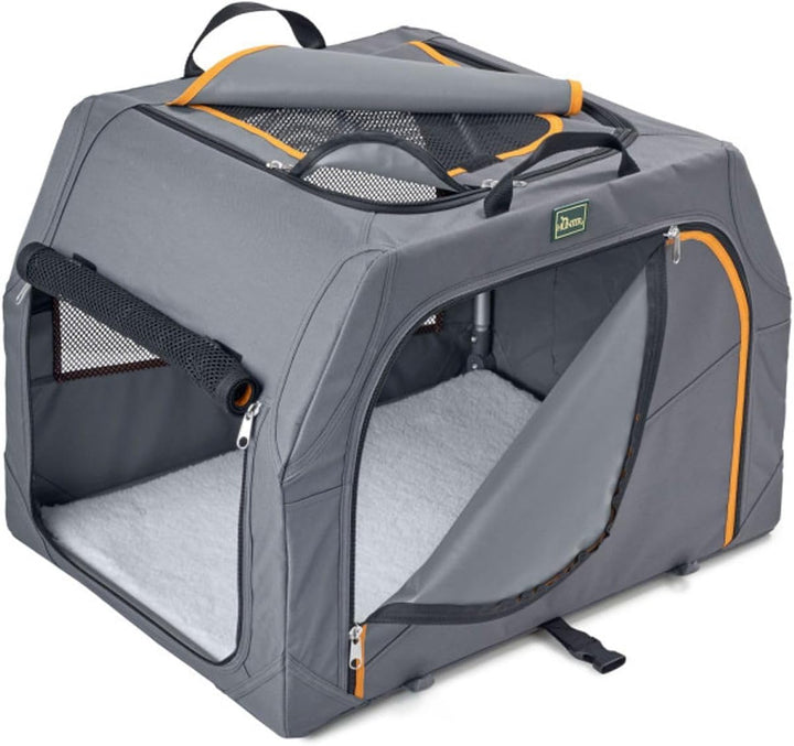 HUNTER Faltbare Hundebox mit Aluminiumgestell, Hundetransportbox, M,