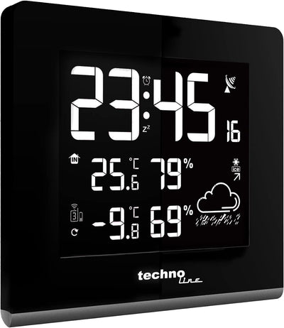 Technoline 2586 WS 9065 Moderne Wetterstation mit Displaydarstellung in 256 verschiedenen Farben mit