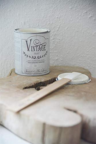 Jeanne d'Arc Living Vintage Paint Kreidefarbe 700 ml/23,6oz Chalk Kalkfarbe JDL Malen (Warm Cream)
