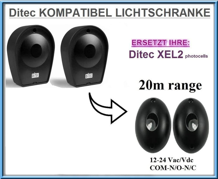Ditec XEL2 kompatibel lichtschranke, paare von äussere universale Fotozellen / Infrarot IR Sicherhei