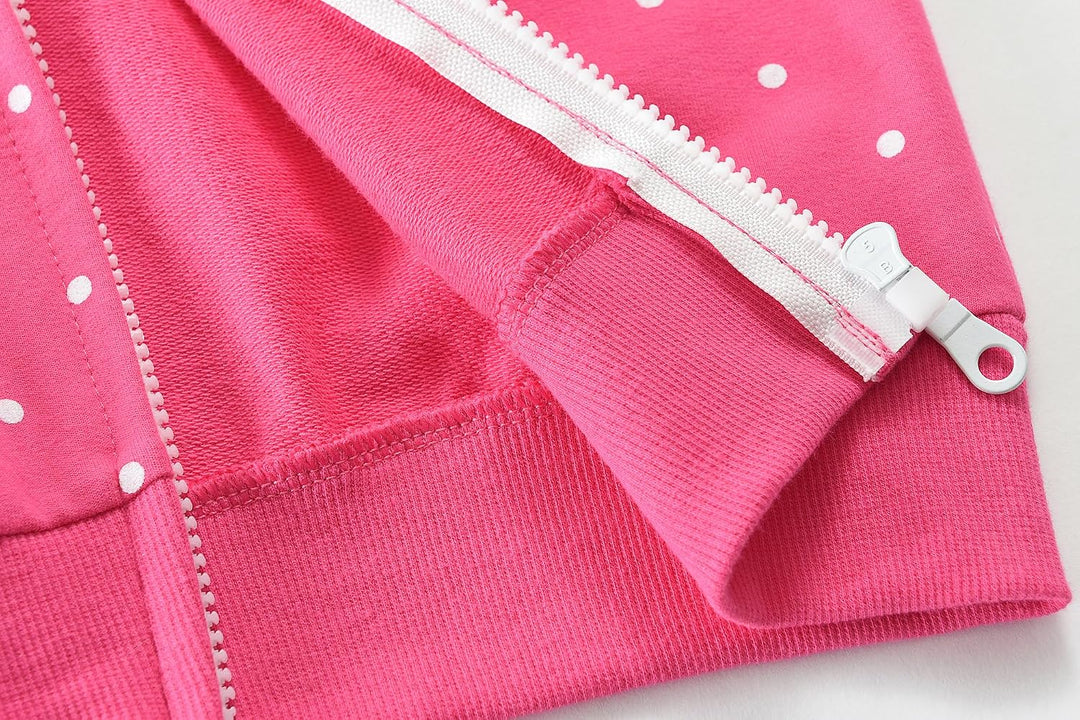 CM-Kid Zip Up Hoodie Mädchen Kapuzenpullover Reissverschluss Sweatshirts Hoody Baumwolle Kinder Erdb