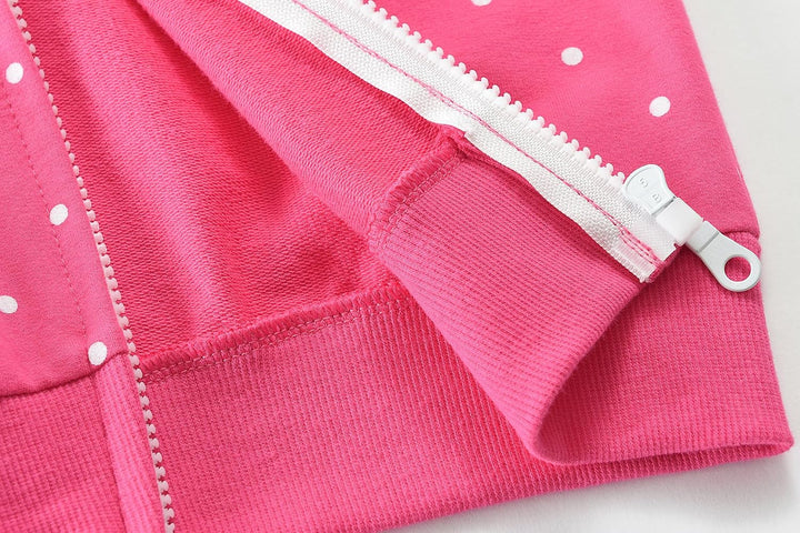 CM-Kid Zip Up Hoodie Mädchen Kapuzenpullover Reissverschluss Sweatshirts Hoody Baumwolle Kinder Erdb
