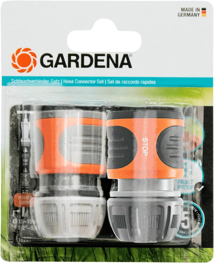 Gardena Schlauchverbinder-Satz 13 mm (1/2 Zoll) und 15 mm (5/8 Zoll) (18279-20) 13 mm and 15 mm Schl