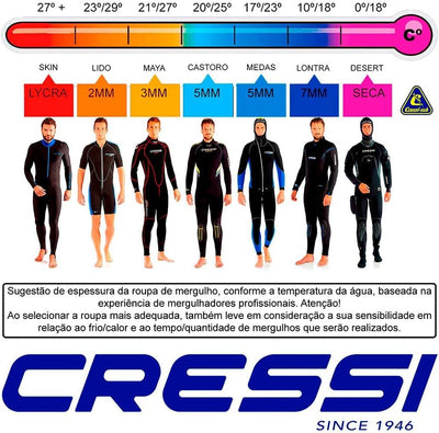 Cressi Endurance Man Monopiece Wetsuit 5mm - Herren Overall Tauchanzug Aus 5mm Neopren Für Taucher U