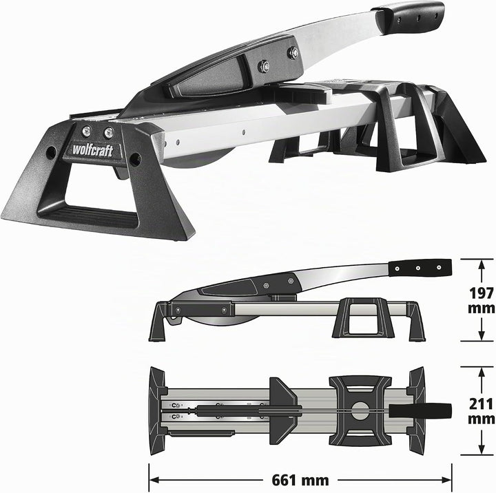 wolfcraft VLC 800 Vinyl- und Laminatschneider 6939000 / Schneidegerät für Laminat &amp; Vinyl bis zu 46,