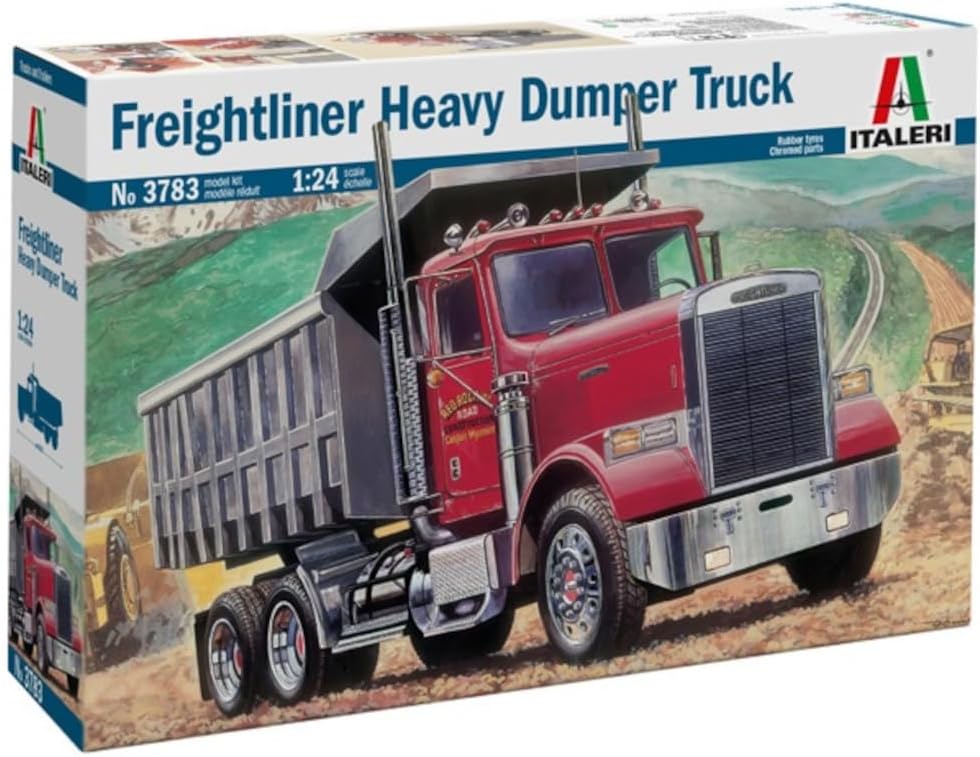 Italeri 3783 1:24 Freightliner schwerer Kipplaster - originalgetreue Nachbildung, Modellbau, Basteln