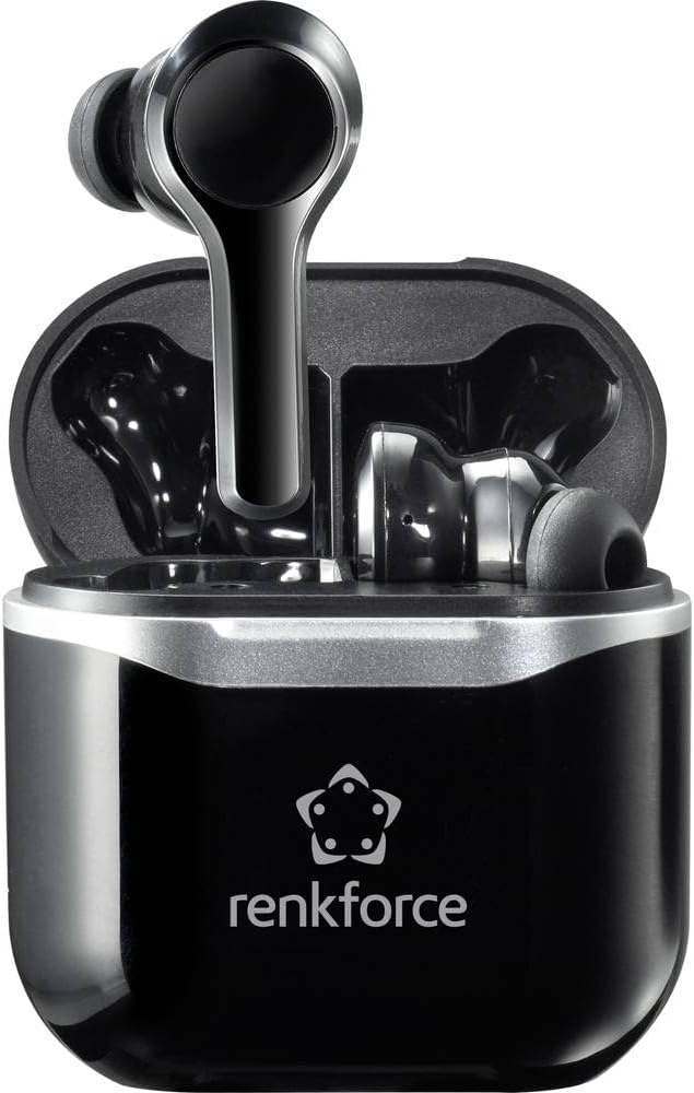 Renkforce RF-NCE-500 In Ear Kopfhörer Bluetooth® Schwarz Noise Cancelling Headset, Lautstärkeregelun
