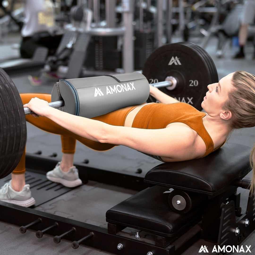 AMONAX Hip Thrust Langhantel Polster, Extra Dicke Barbell Pad, Strapazierfähiges Gym Zubehör, Fitnes