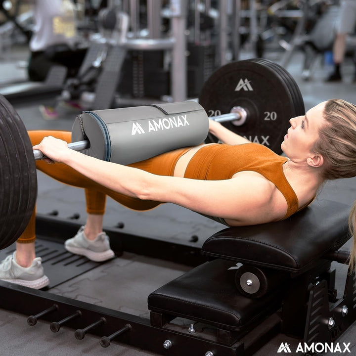 AMONAX Hip Thrust Langhantel Polster, Extra Dicke Barbell Pad, Strapazierfähiges Gym Zubehör, Fitnes