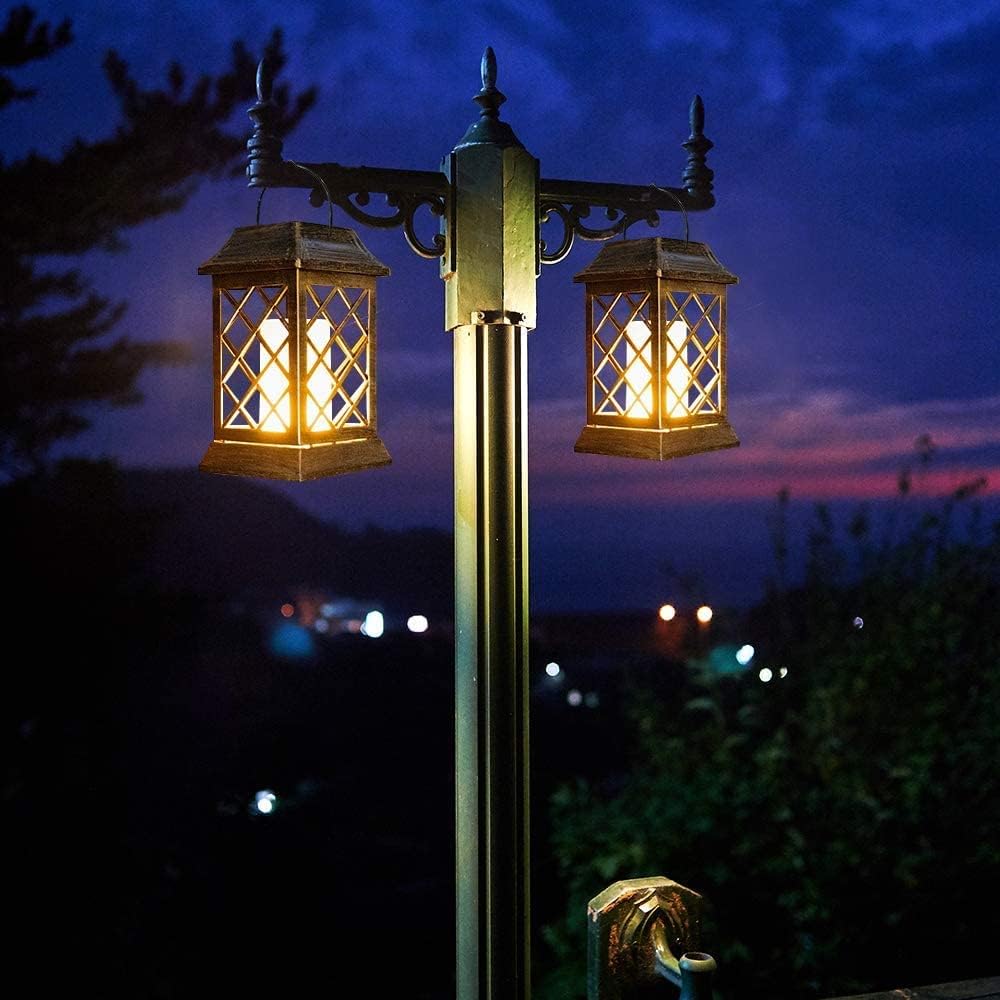 Solarbaby Solar Garten Lichter, Outdoor Laterne Flamme Solar Lichter Metall Hängende Laterne Outdoor