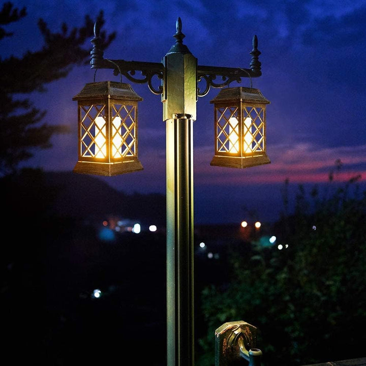Solarbaby Solar Garten Lichter, Outdoor Laterne Flamme Solar Lichter Metall Hängende Laterne Outdoor