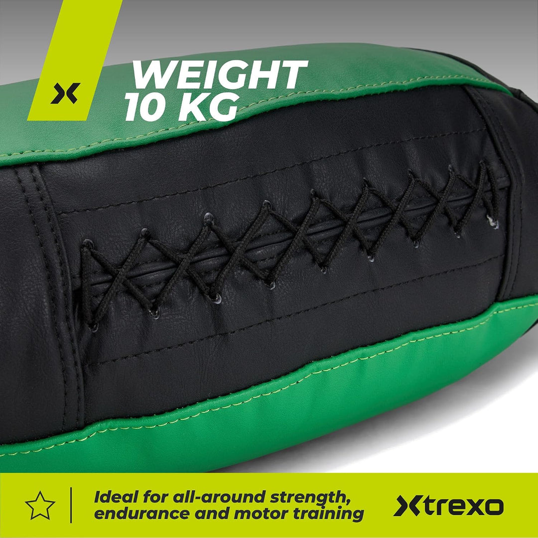 TREXO Bulgarian Exercise Bag 15 kg Krafttraining Fitness Ausdauer Perfekt für Zuhause und Fitnessstu