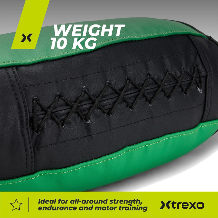 TREXO Bulgarian Exercise Bag 15 kg Krafttraining Fitness Ausdauer Perfekt für Zuhause und Fitnessstu