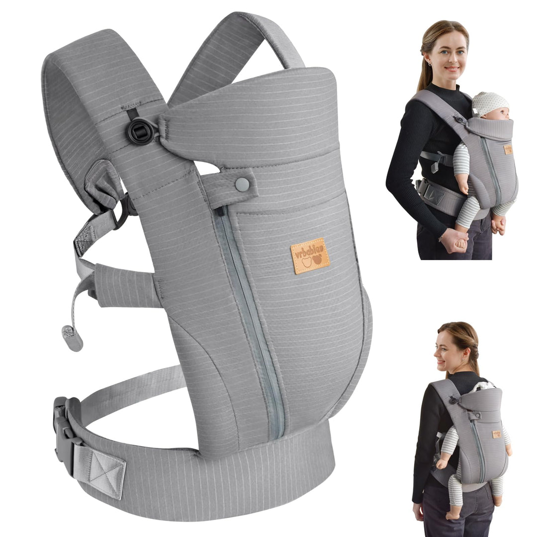 vrbabies Babytrage für Neugeborene ab Geburt,Upgrade Weich Ice Silk Babytrage mit Verstellbarer Gürt