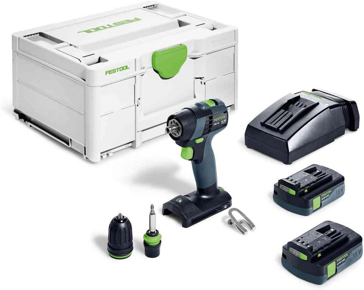 Festool – Akku-Bohrschrauber TXS 18 C 3,0 Plus inkl. Akkupacks BP 18 Li 3,0 C + Schnellladegerät + M