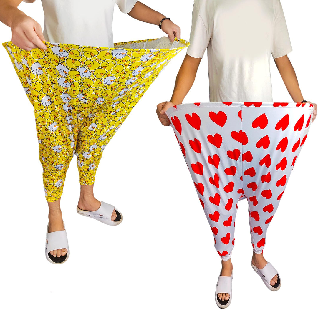 2 Stück Granny Pants Spiel, Wurfspiel Outdoor, mit 6 × Hüpfbällen und 1 × Ballonpumpe, Oma Hosen Hof