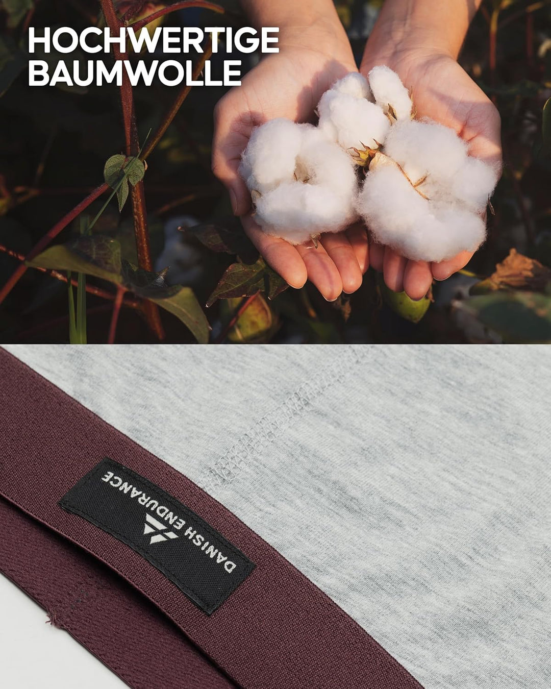 DANISH ENDURANCE 3er Pack Boxershorts Herren aus weicher Baumwolle mit Stretch, Unterhosen Männer, W