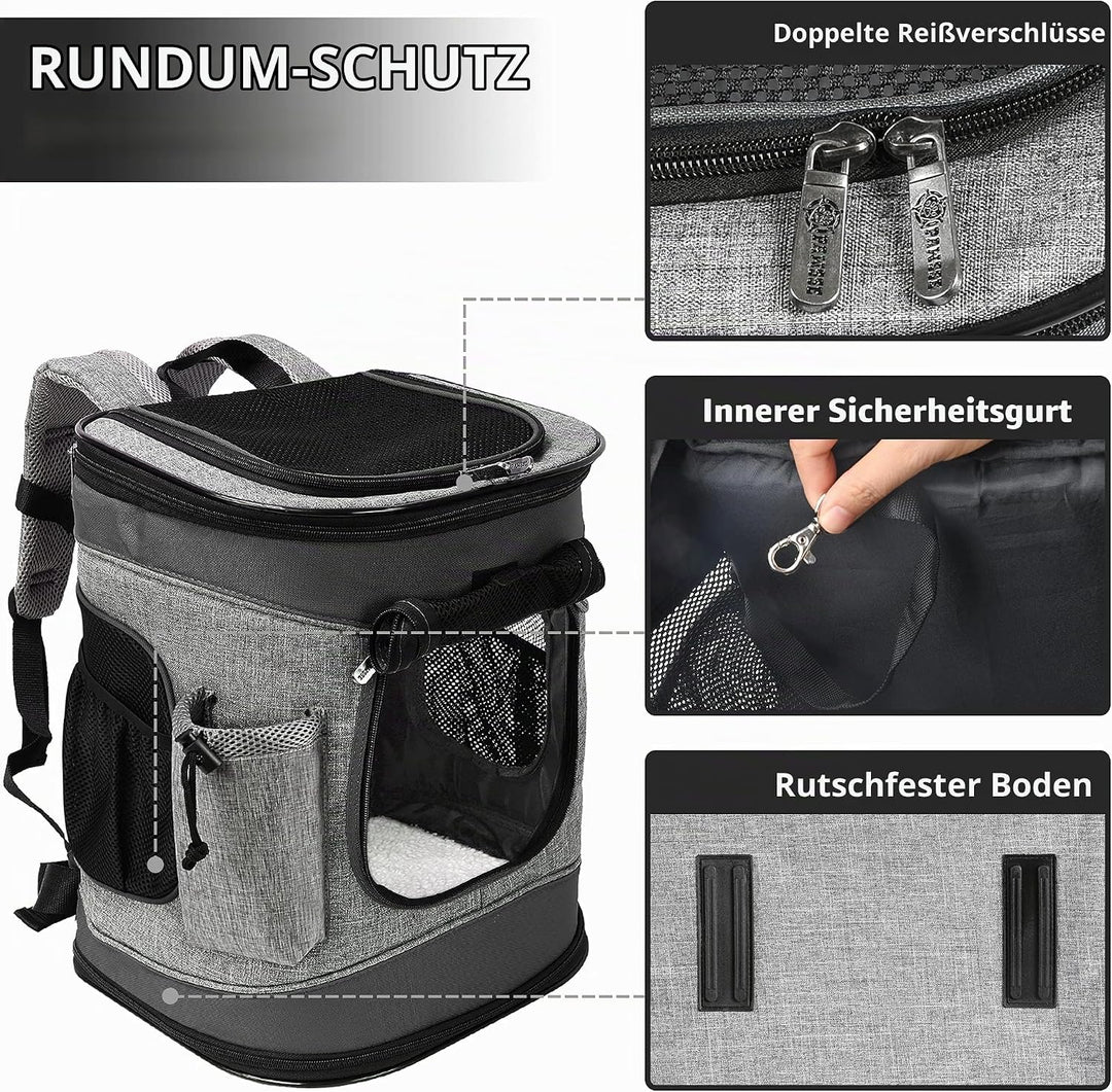 Kato Tirrinia Haustier Hund Träger Rucksack, Haustier Tragetasche mit Mesh für mittelgrosse Hunde Ka