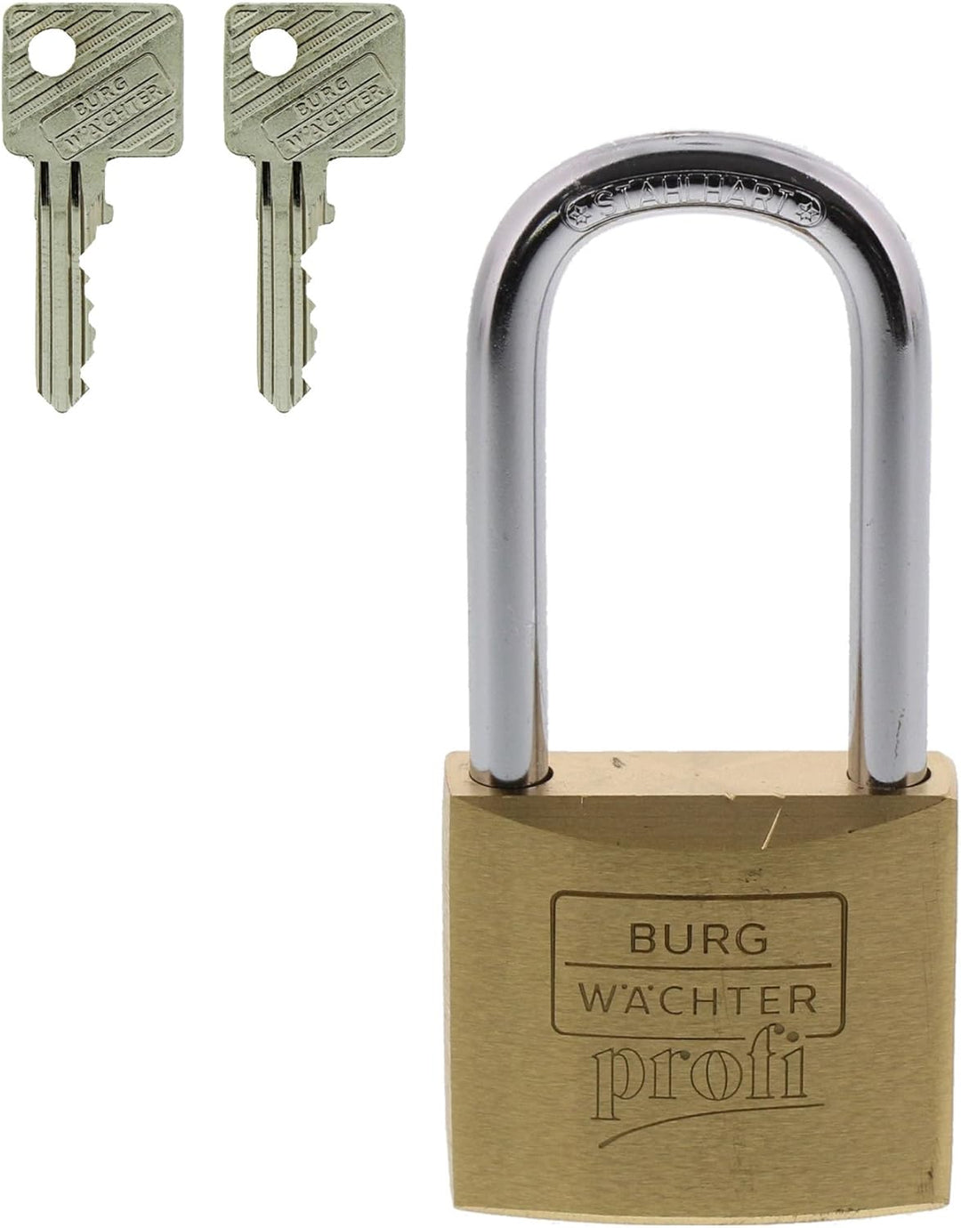 Burg-Wächter Profi 116HB 40 45 Messing hohem Bügel Vorhangschloss, HB 45 mm HB 40 45 mm, HB 40 45 mm