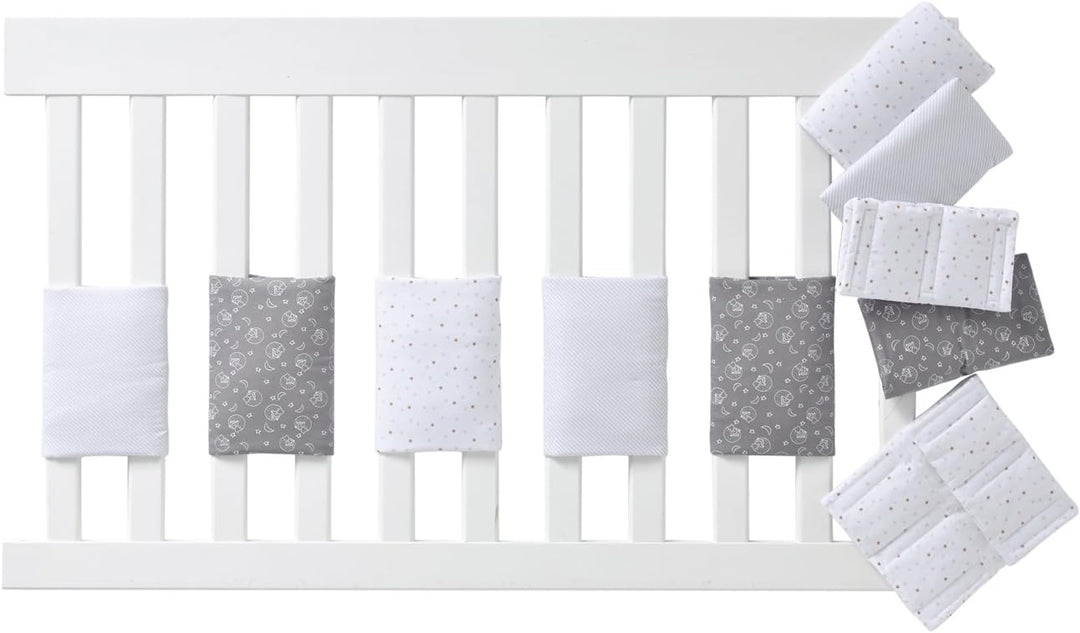 Vertbaudet Polster für Babybett-Gitterstäbe weiss Bedruckt ONE Size