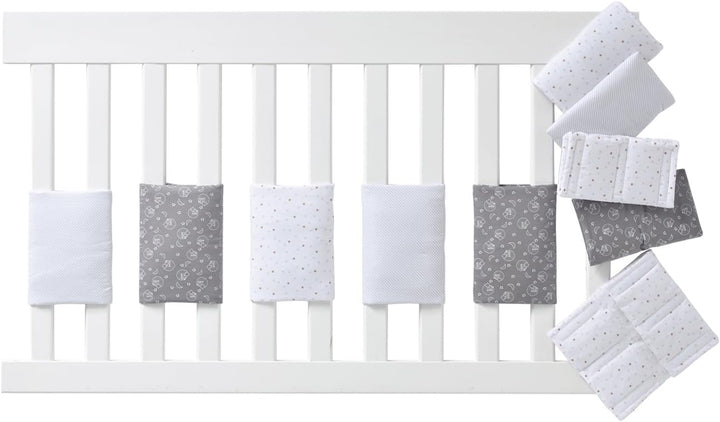 Vertbaudet Polster für Babybett-Gitterstäbe weiss Bedruckt ONE Size