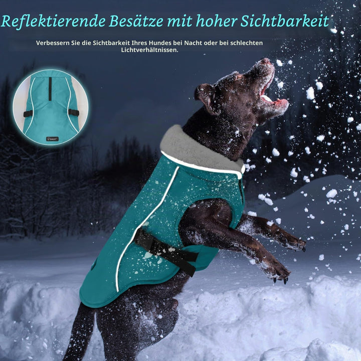 EMUST Hundewintermantel, dicke winddichte Winter-Hundejacke, Haustier-Hundewintermantel für kleine/m