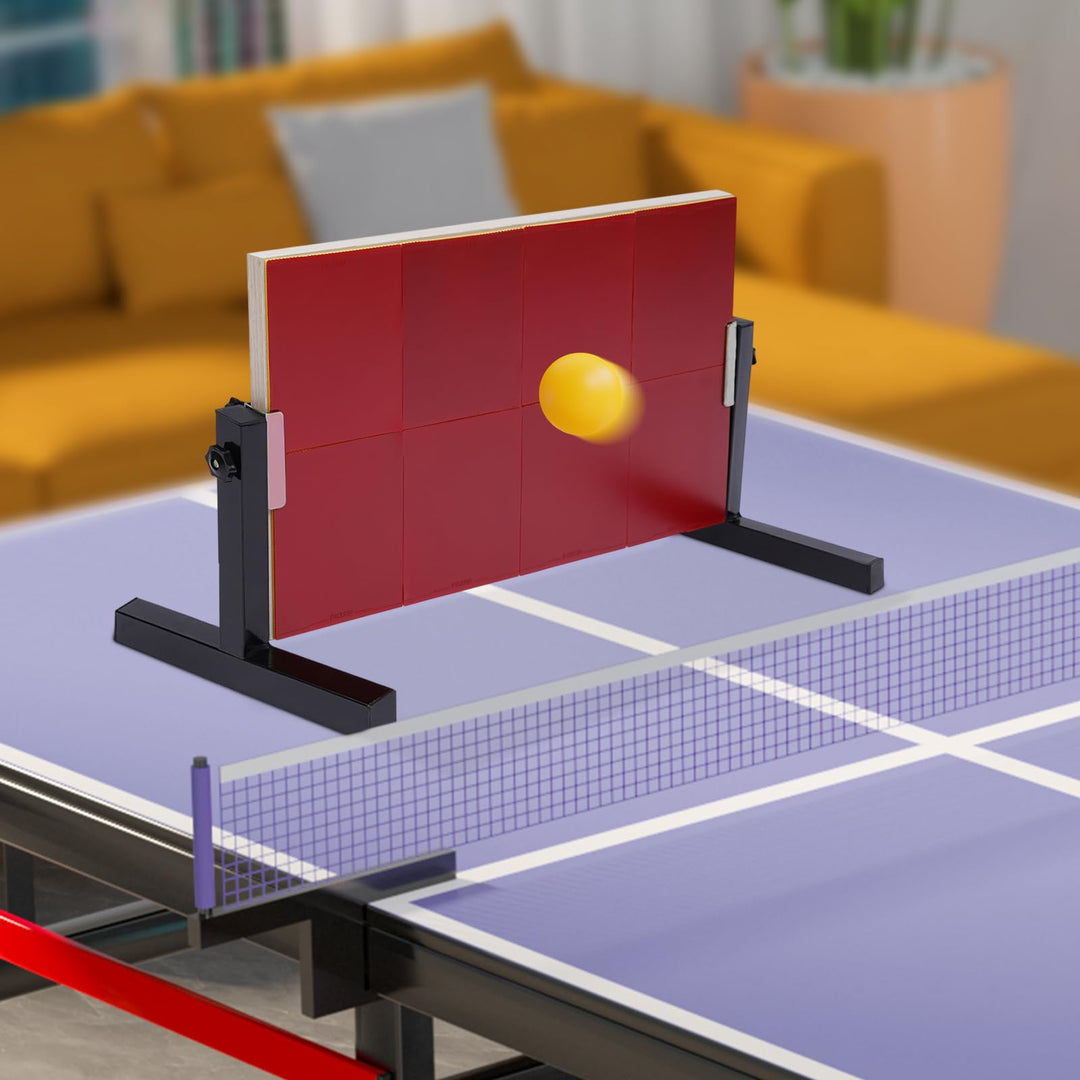 Tischtennis Returnbrett Tischtennis Rebound Board Mit 8 Gummis,360° Einstellbare Trainingsgerät RüCk