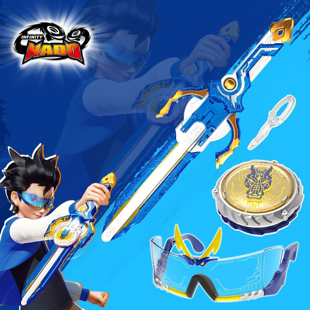 INFINITY NADO Kreisel für Kinder Metall Spielzeug Jungen, Battle Tops Kreisel Launcher Spielzeug, Sp