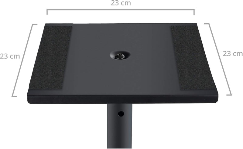 Pronomic SLS-10 Stativ für Studio Monitor Ständer (Höhenverstellbar 80 cm bis 130 cm, Dreiecksbasis,