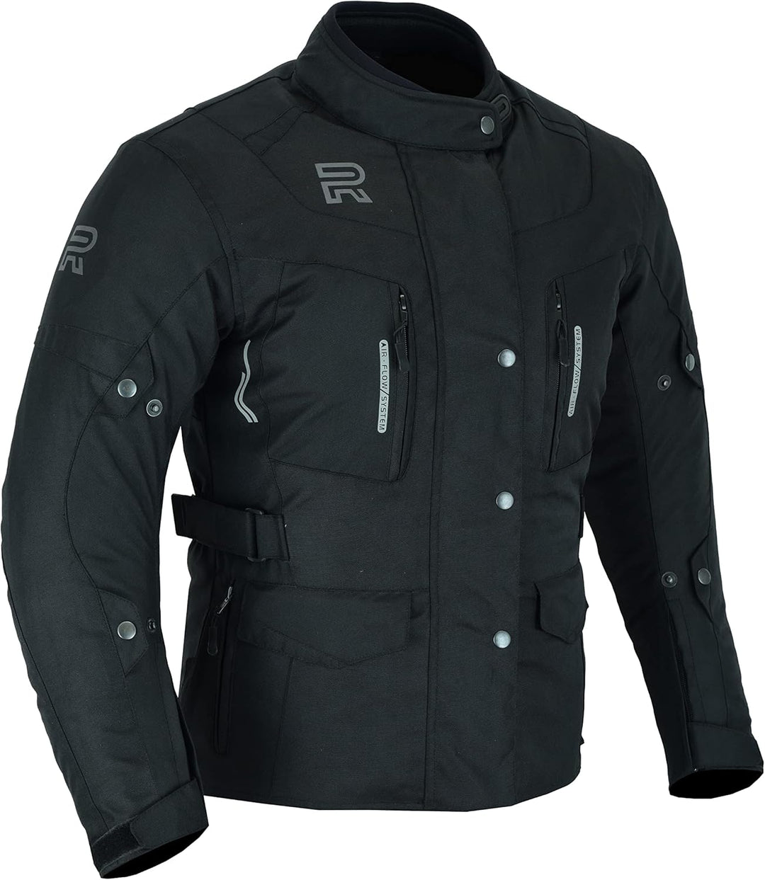 RS Motorradjacke für Damen, Textil, Winter, wasserdicht, mit CE-Protektoren, XS Schwarz