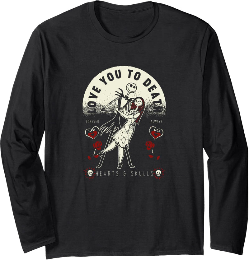 Disney The Nightmare Before Christmas Valentinstag Love You Langarmshirt