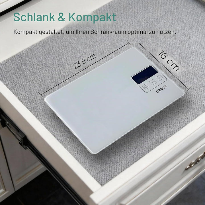 Lebensmittelwaage mit USB wiederaufladbar, digitale Küchenwaage mit 6 Einheiten, hohe Präzision auf