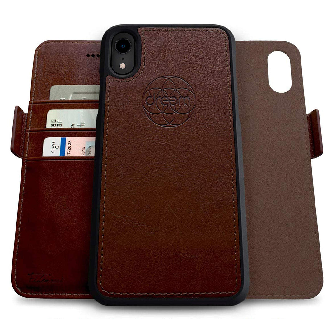 Dreem Fibonacci 2in1 Handyhülle Flipcase für iPhone XR | Magnetisches iPhone Case | TPU Etui Lederhü