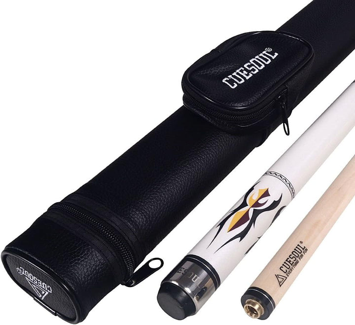 DHOLE CUESOUL 58 "2 Piece Maple Billiard Queue 19 Unzen white+CASE 11.5mm, white+CASE 11.5mm