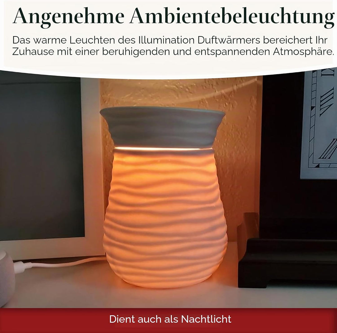 Candle Warmers Harmony Illumination Duftlampe elektrisch weiss Porzellan