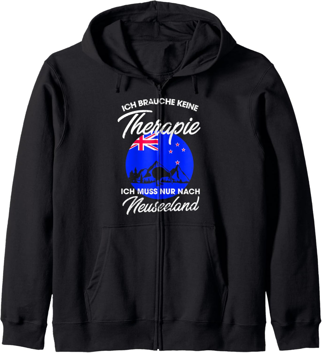 Neuseeländische Flagge I Neuseeland Urlaub I Neuseeland Kapuzenjacke
