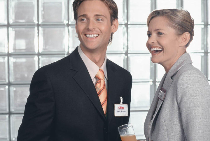 Durable Namensschild (mit Clip, 60 x 90 mm, Kunststoff) Packung à 25 Stück, transparent, 810619 60 x