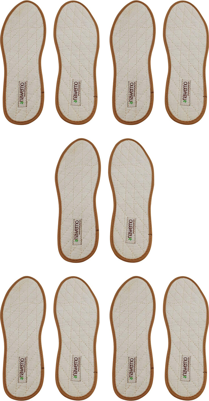 Nawemo Zimtsohlen hell (5er Pack), Beige, 43/44 EU Beige 43/44, Beige 43/44