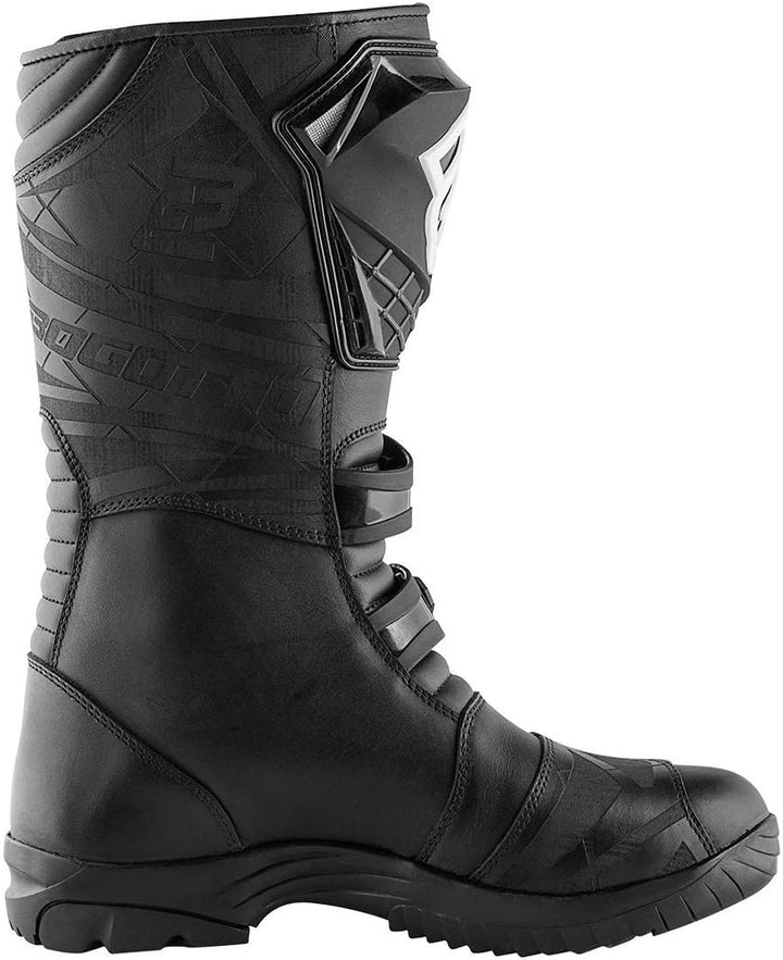 Bogotto Namib wasserdichte Motorradstiefel, schwarz, 48 48 EU Schwarz, 48 EU Schwarz
