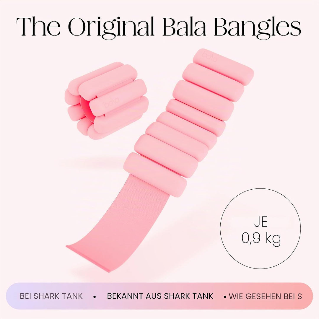 Bala Bangles Wrist & Ankle Weights for Women & Men - Adjustable Silicone Weighted Bracelet Set for G
