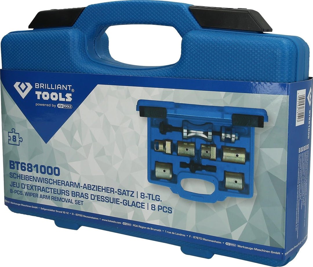 BRILLIANT TOOLS BT681000 Scheibenwischerarm-Abzieher-Satz | 8-tlg . [Powered by KS TOOLS] 8-Tlg. Mit