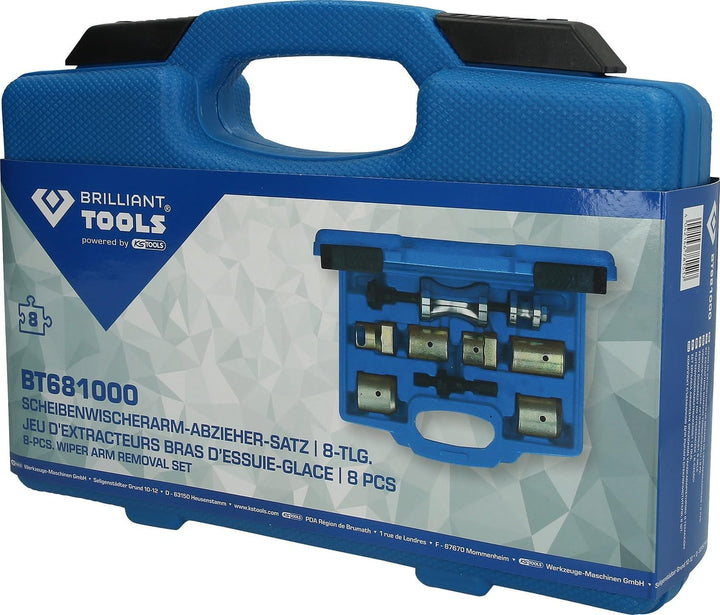 BRILLIANT TOOLS BT681000 Scheibenwischerarm-Abzieher-Satz | 8-tlg . [Powered by KS TOOLS] 8-Tlg. Mit