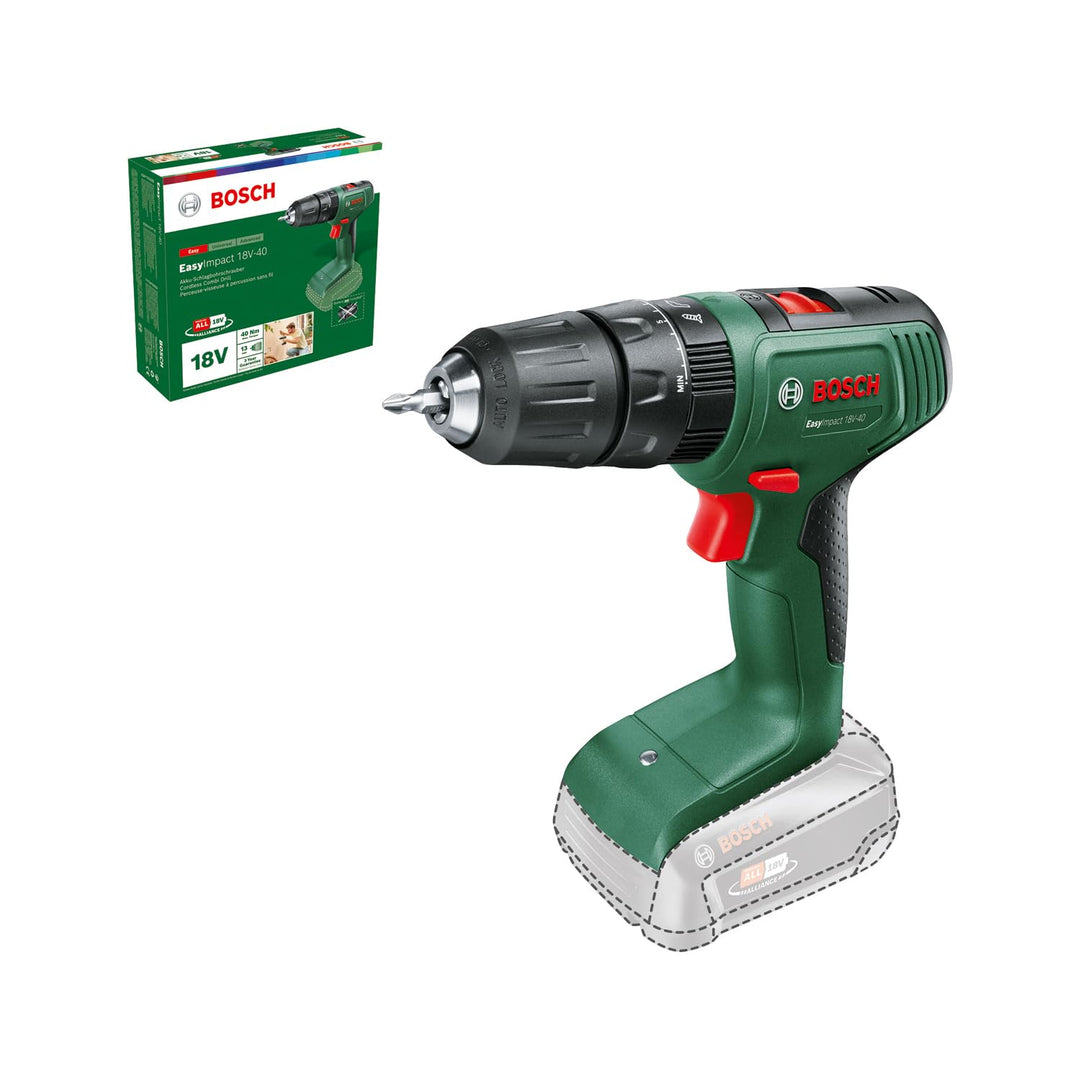 Bosch Akku Schlagbohrschrauber EasyImpact 18V-40 (ohne Akku, 18 Volt System, im Karton) EasyImpact o