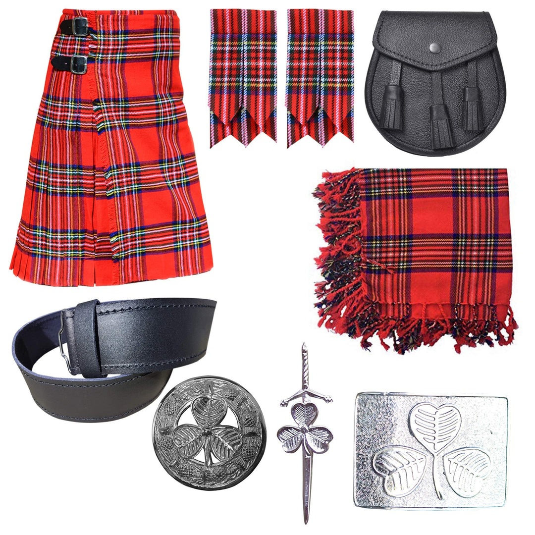 Kilt-Outfit-Angebot für Herren - 8 Artikel im Kilt-Angebot I Kilts 32 Royal Stewart, 32 Royal Stewar