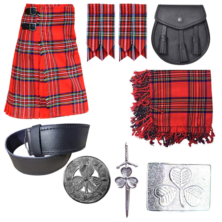 Kilt-Outfit-Angebot für Herren - 8 Artikel im Kilt-Angebot I Kilts 32 Royal Stewart, 32 Royal Stewar