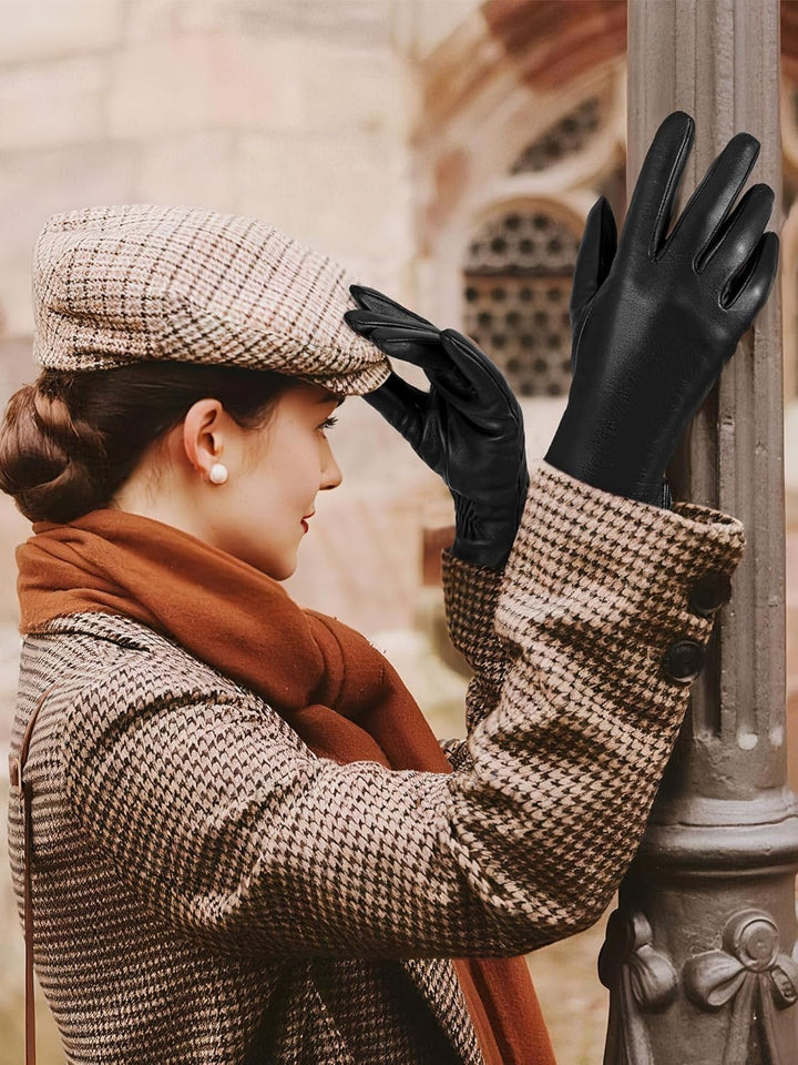 GSG SINCE 1998 Lederhandschuhe für Damen aus Chromfreiem Schaffell – Wollgefüttert/Fleecegefüttert,